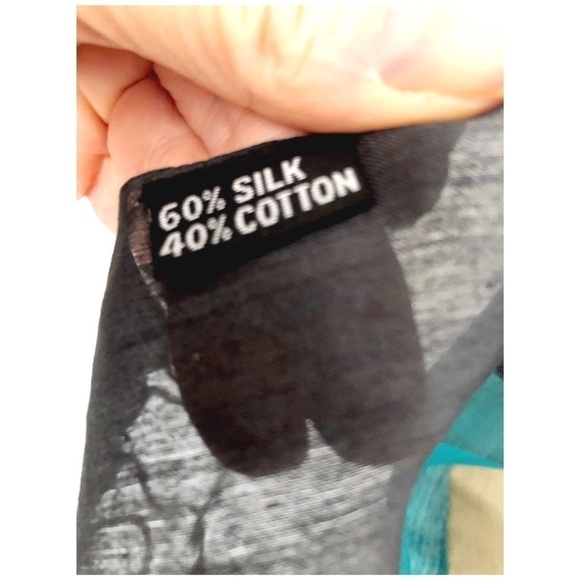 GUDRUN GRENZ SILK WRAP/SCARF, SILK SCARF - Picture 4 of 8